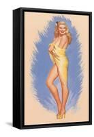 Pin-Up Wrapped in Towel-null-Framed Stretched Canvas