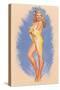 Pin-Up Wrapped in Towel-null-Stretched Canvas