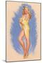 Pin-Up Wrapped in Towel-null-Mounted Art Print