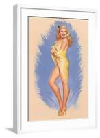 Pin-Up Wrapped in Towel-null-Framed Art Print