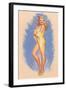 Pin-Up Wrapped in Towel-null-Framed Art Print