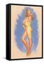 Pin-Up Wrapped in Towel-null-Framed Stretched Canvas