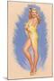 Pin-Up Wrapped in Towel-null-Mounted Art Print