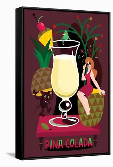 Pina Colada, 2017-Yuliya Drobova-Framed Stretched Canvas