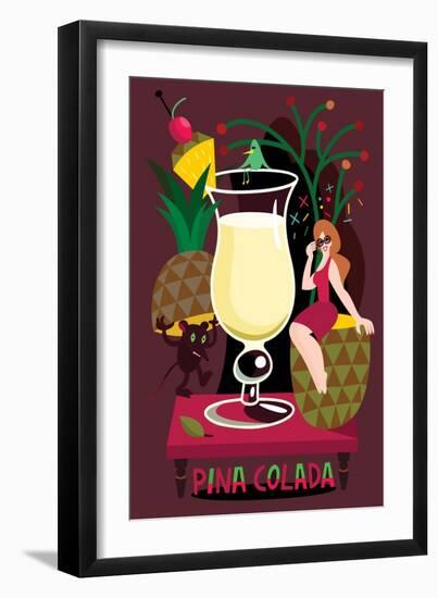 Pina Colada, 2017-Yuliya Drobova-Framed Premium Giclee Print