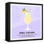 Pina Colada Tropical Cocktail Blended with Ice. Summer Fruit Smoothie or Mocktail. Aperitif with Ru-Inna Miller-Framed Stretched Canvas