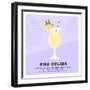 Pina Colada Tropical Cocktail Blended with Ice. Summer Fruit Smoothie or Mocktail. Aperitif with Ru-Inna Miller-Framed Photographic Print