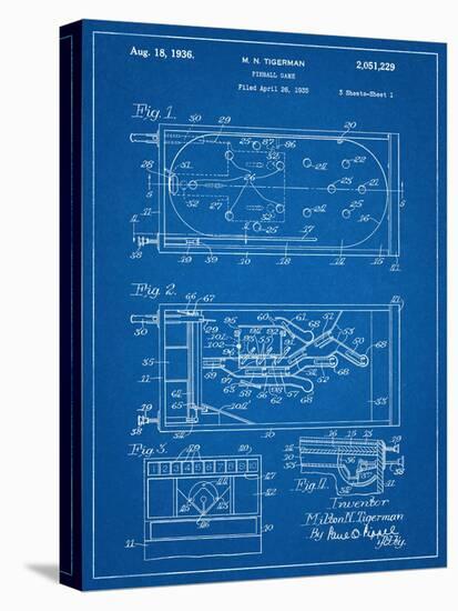 Pinball Machine Patent-null-Stretched Canvas