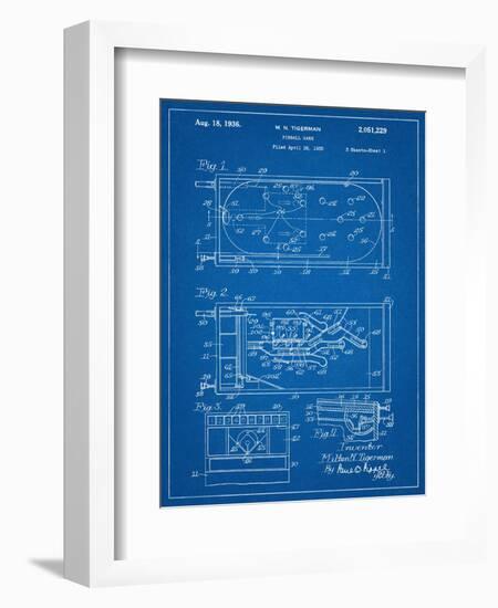 Pinball Machine Patent-null-Framed Art Print