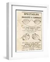 Pince-Nez Spectacles-null-Framed Art Print