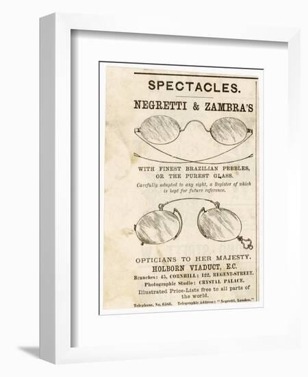 Pince-Nez Spectacles-null-Framed Art Print