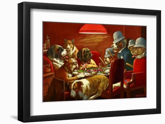 Pinched With Four Aces-Cassius Marcellus Coolidge-Framed Art Print