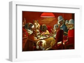 Pinched With Four Aces-Cassius Marcellus Coolidge-Framed Art Print