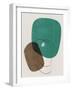 Pine and Peanut Abstract Shapes-Eline Isaksen-Framed Art Print