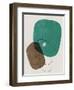 Pine and Peanut Abstract Shapes-Eline Isaksen-Framed Art Print