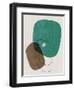 Pine and Peanut Abstract Shapes-Eline Isaksen-Framed Art Print