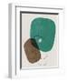 Pine and Peanut Abstract Shapes-Eline Isaksen-Framed Art Print