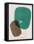 Pine and Peanut Abstract Shapes-Eline Isaksen-Framed Stretched Canvas