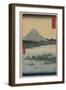 Pine Beach at Miho in Suruga-Ando Hiroshige-Framed Giclee Print