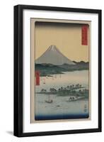 Pine Beach at Miho in Suruga-Ando Hiroshige-Framed Giclee Print