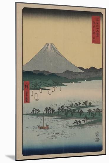 Pine Beach at Miho in Suruga-Ando Hiroshige-Mounted Giclee Print