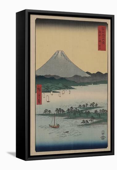 Pine Beach at Miho in Suruga-Ando Hiroshige-Framed Stretched Canvas