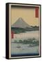 Pine Beach at Miho in Suruga-Ando Hiroshige-Framed Stretched Canvas