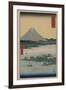 Pine Beach at Miho in Suruga-Ando Hiroshige-Framed Giclee Print