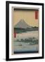 Pine Beach at Miho in Suruga-Ando Hiroshige-Framed Giclee Print