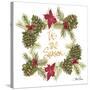 Pine Cone Christmas Wreath I-Gina Ritter-Stretched Canvas