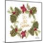 Pine Cone Christmas Wreath I-Gina Ritter-Mounted Art Print
