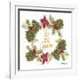 Pine Cone Christmas Wreath I-Gina Ritter-Framed Art Print