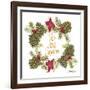 Pine Cone Christmas Wreath I-Gina Ritter-Framed Art Print