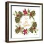 Pine Cone Christmas Wreath I-Gina Ritter-Framed Art Print