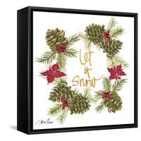 Pine Cone Christmas Wreath II-Gina Ritter-Framed Stretched Canvas