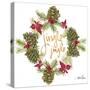 Pine Cone Christmas Wreath III-Gina Ritter-Stretched Canvas
