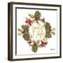 Pine Cone Christmas Wreath III-Gina Ritter-Framed Art Print