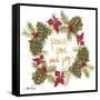 Pine Cone Christmas Wreath IV-Gina Ritter-Framed Stretched Canvas