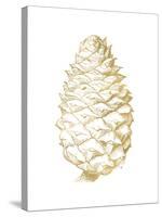 Pine Cone Golden White-Amy Brinkman-Stretched Canvas