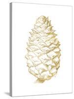 Pine Cone Golden White-Amy Brinkman-Stretched Canvas