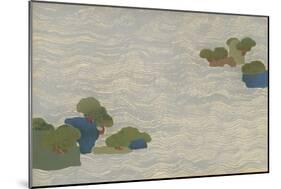 Pine Islands in a Silver Sea, from a Chigusa (A Thousand Grasses) Series, 1903-Kamisaka Sekka-Mounted Giclee Print