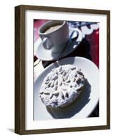 Pine Nut Cakes Dusted with Icing Sugar and Served with Coffee are a Local Speciality-Ian Aitken-Framed Photographic Print