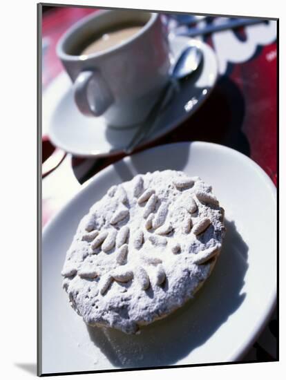 Pine Nut Cakes Dusted with Icing Sugar and Served with Coffee are a Local Speciality-Ian Aitken-Mounted Photographic Print