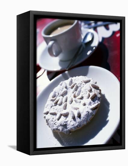 Pine Nut Cakes Dusted with Icing Sugar and Served with Coffee are a Local Speciality-Ian Aitken-Framed Stretched Canvas