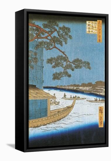 Pine of Success, Asakusa River in Edo, Pleasure Boat, 1797-1858-Andrea Appiani-Framed Stretched Canvas