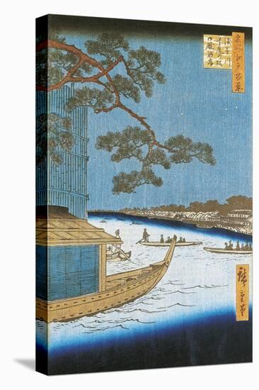 Pine of Success, Asakusa River in Edo, Pleasure Boat, 1797-1858-Andrea Appiani-Stretched Canvas