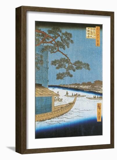 Pine of Success, Asakusa River in Edo, Pleasure Boat, 1797-1858-Andrea Appiani-Framed Giclee Print