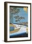 Pine of Success, Asakusa River in Edo, Pleasure Boat, 1797-1858-Andrea Appiani-Framed Giclee Print