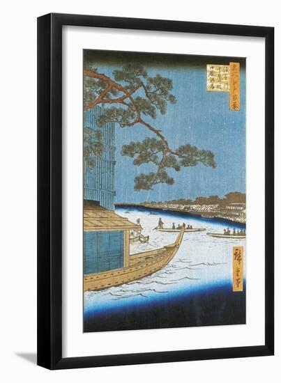 Pine of Success, Asakusa River in Edo, Pleasure Boat, 1797-1858-Andrea Appiani-Framed Giclee Print