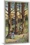 Pine Resin Collectors in the Landes, France-null-Mounted Giclee Print